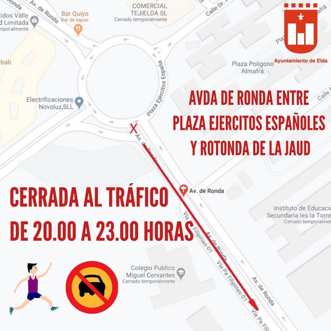 El tramo está cortado al tráfico rodado