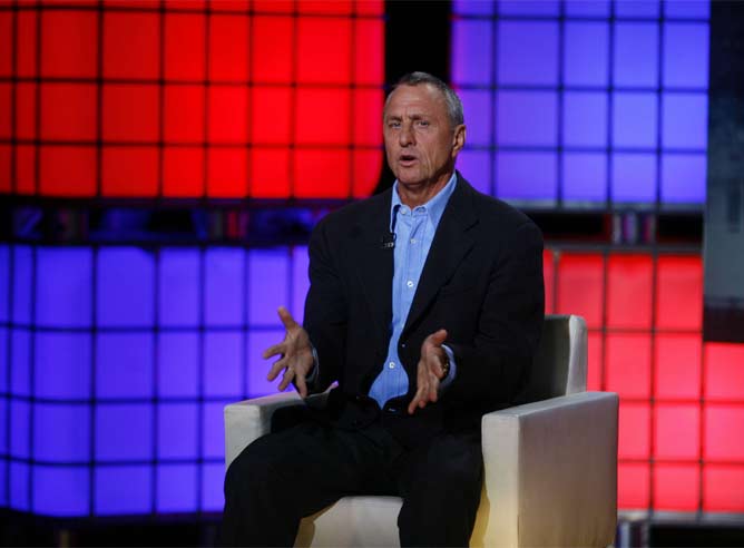 Johan Cruyff en el programa <i>Gol a Gol</i> de <i>TV3</i>