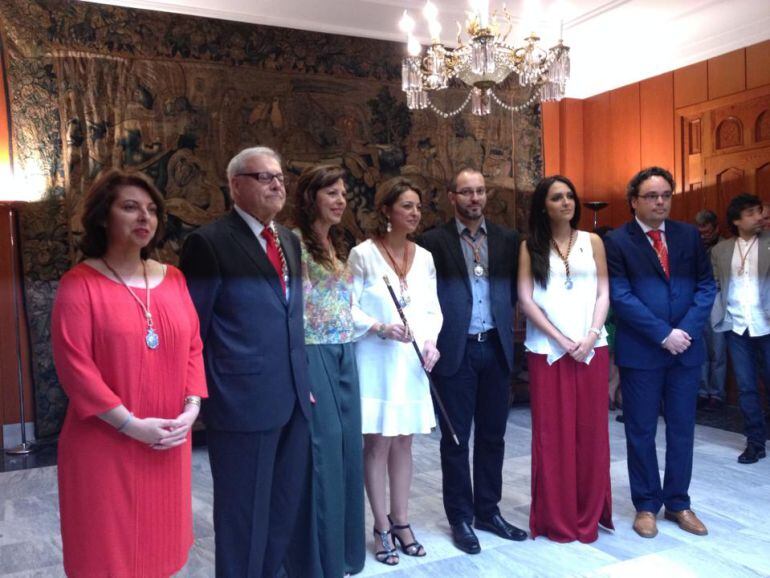 El grupo socialista, en la constitución del pleno municipal en junio de 2015.