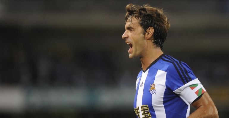 Xabi Prieto durante un encuentro con la Real Sociedad.