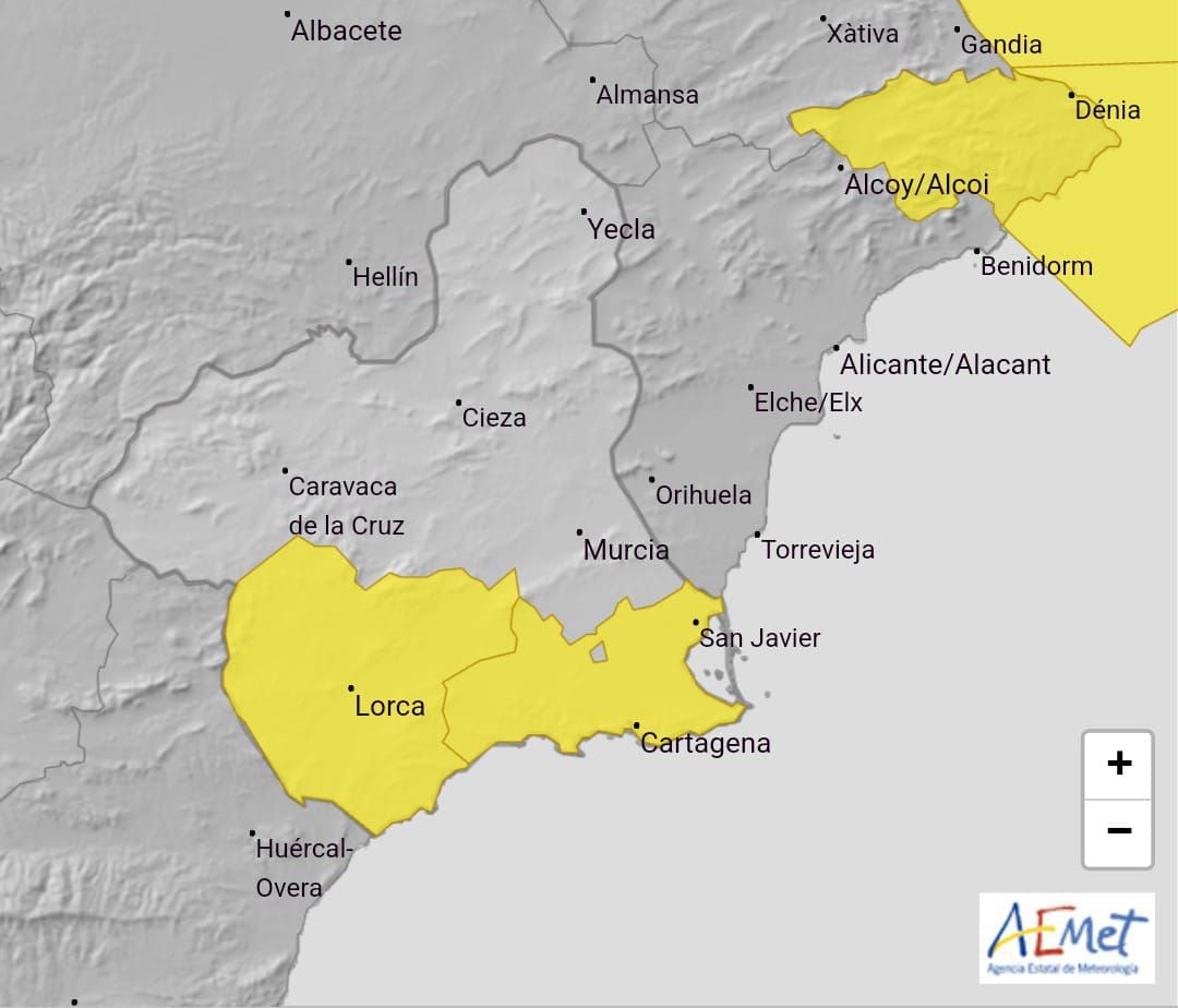 Aviso amarillo por lluvias