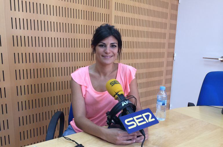 La alcaldesa de Santomera, Inma Sánchez Roca, en los estudios de Radio Murcia-Cadena SER.