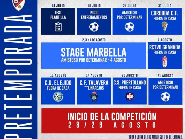 Imagen promocional de la entidad azulilla de fútbol.