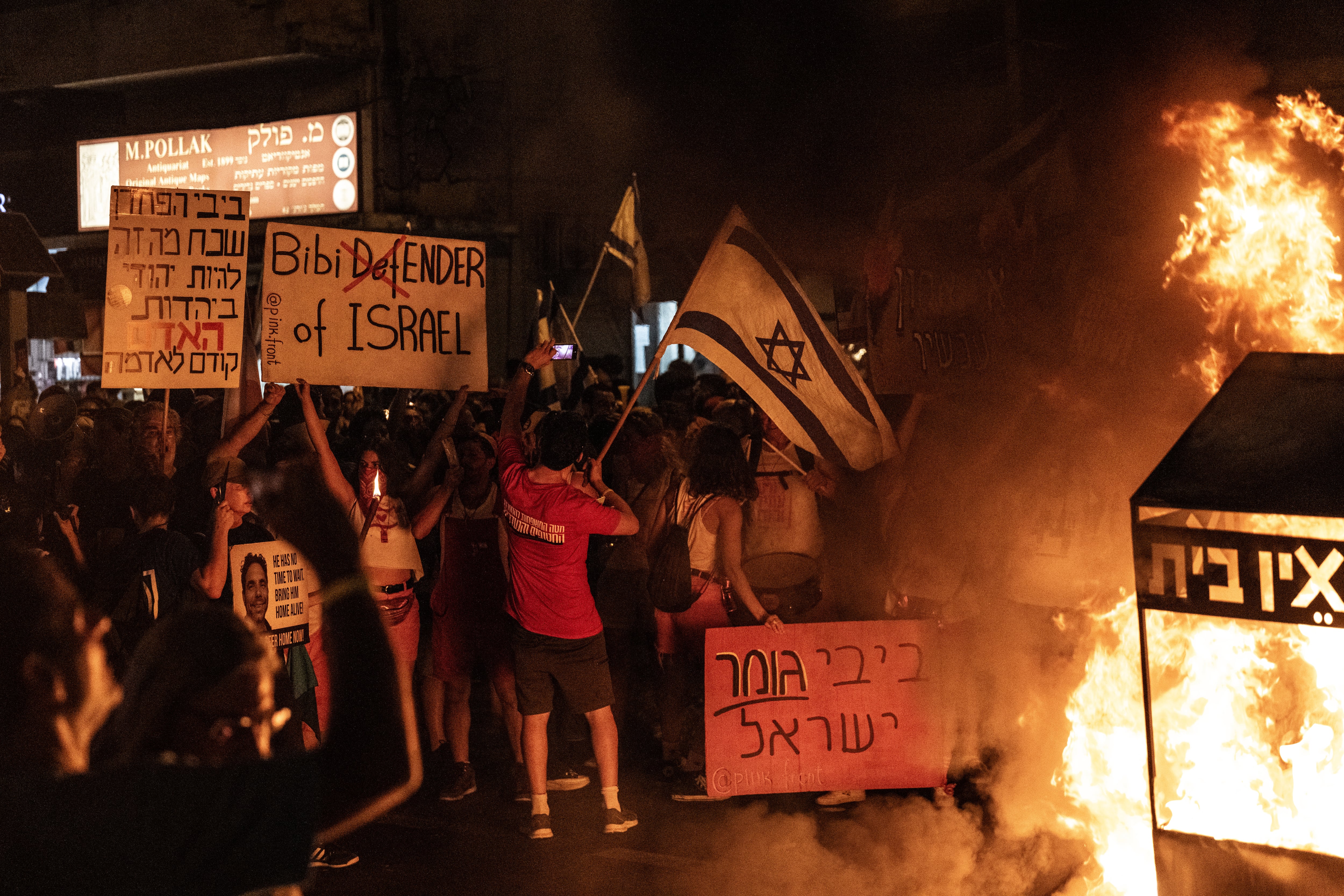 Protestas israelíes contra el Gobierno de Netanyahu en Tel Aviv