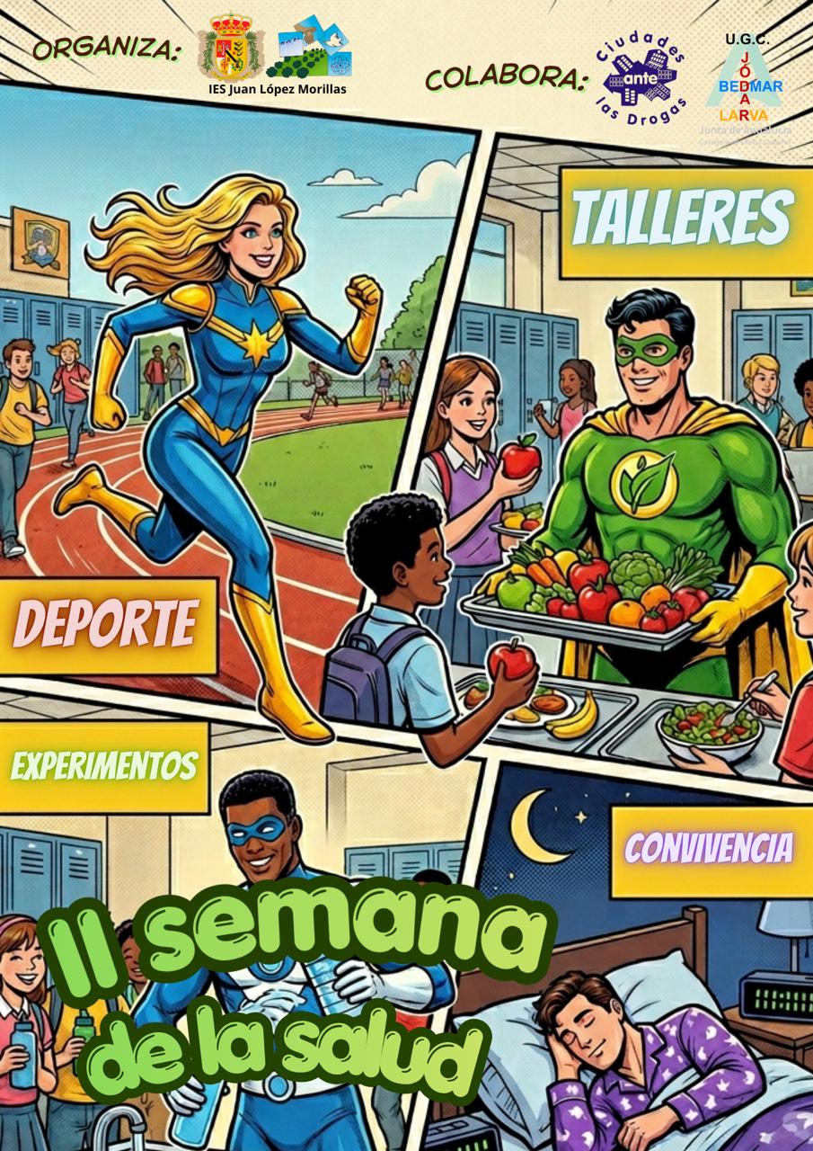 Cartel anunciador de la II Semana de la Salud del IES 'Juan López Morillas'