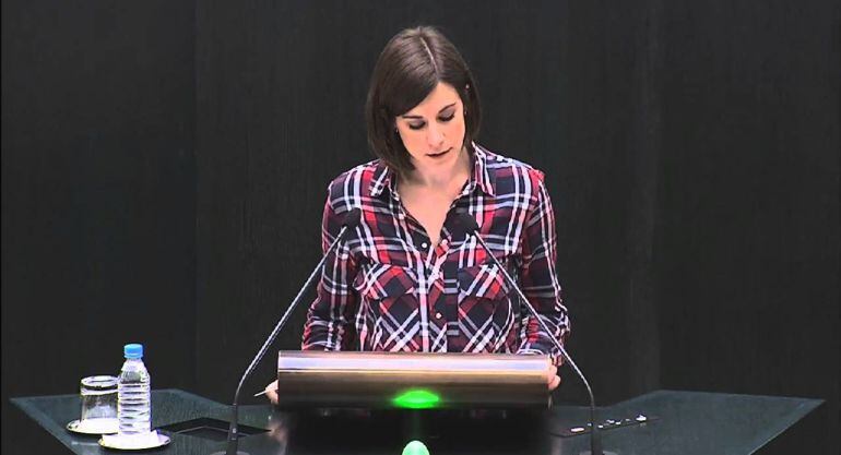 Sofía Miranda (Ciudadanos) durante un pleno del consistorio