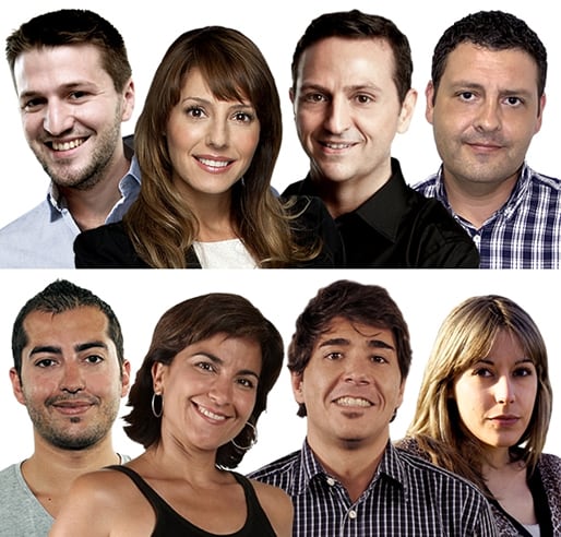 Con Aimar Bretos, Macarena Berlín, Roberto Sánchez, Pedro Blanco, Adriana Moruelos, Yago De Vega, Aitor Gómez y Lourdes Lancho.