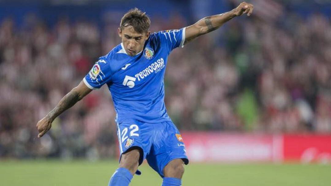 Damián Suárez durante un partido del Getafe