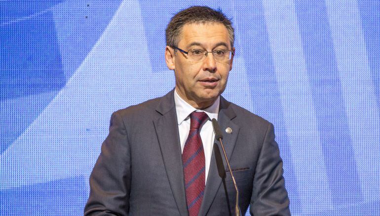 Bartomeu comparece en un acto del Barcelona