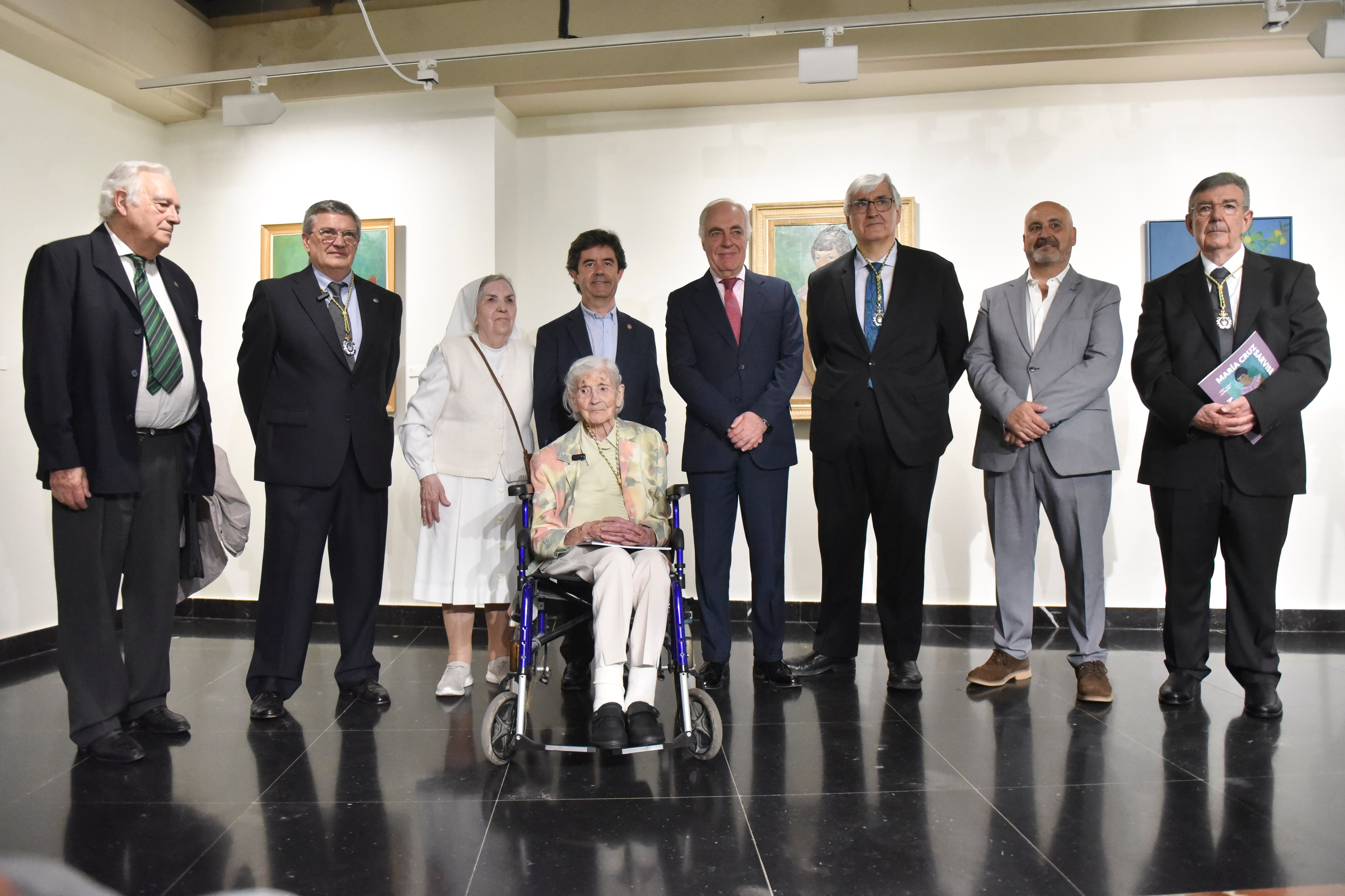 María Cruz Sarvisé en la inauguración de la exposición