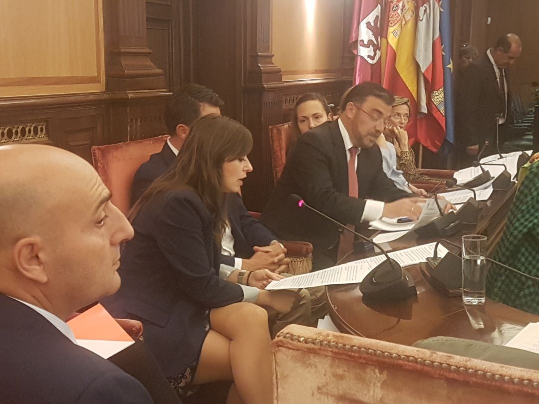 Gema Villarroel, portavoz de Ciudadanos en un momento del pleno