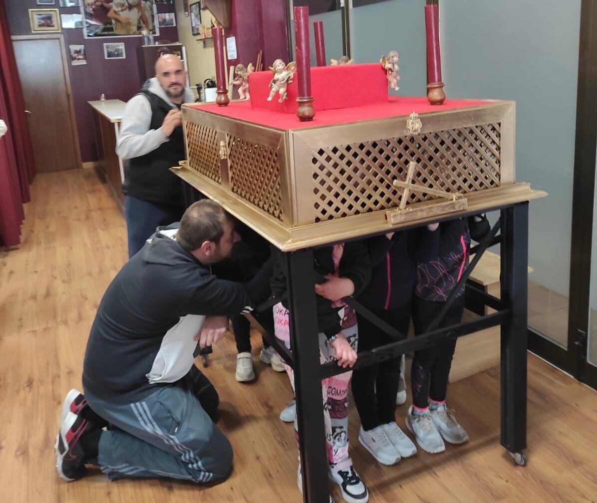 Preparativos para el acto