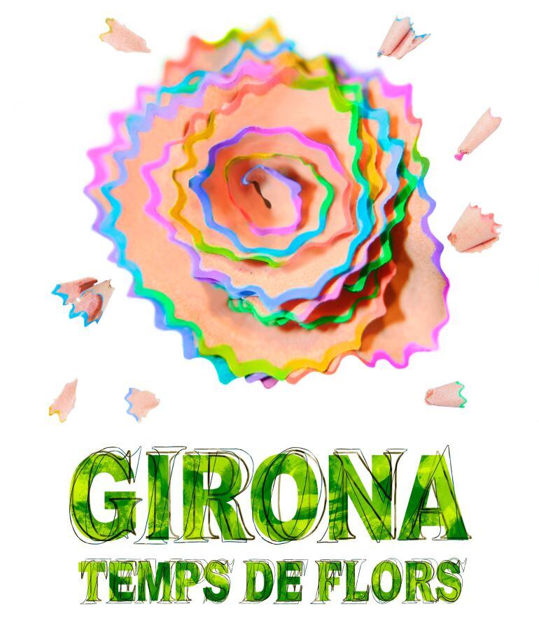 Imatge del cartell promocional de la 61a edició de Temps de Flors, a Girona, obra de Judit Crehuet. (vertical)
