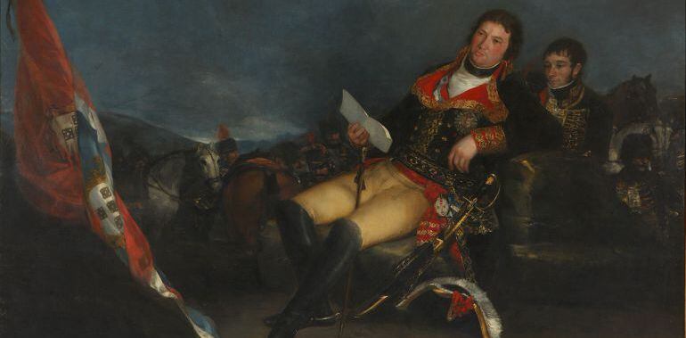 Manuel Godoy retratado como vencedor de la guerra de las Naranjas, por Goya