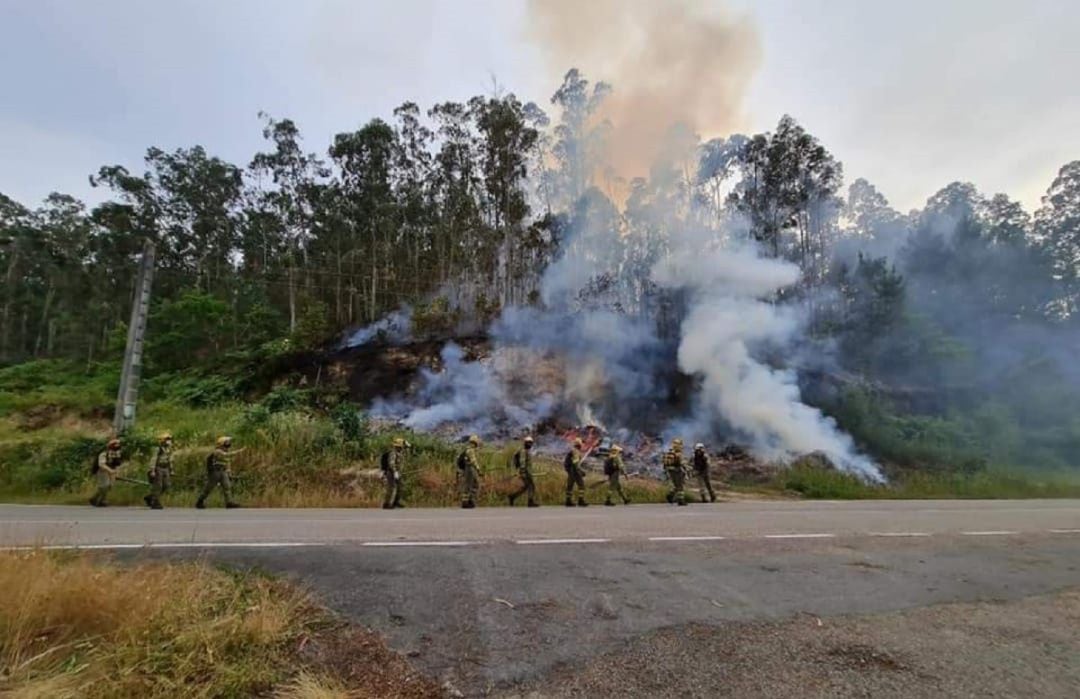 Incendio en Salvaterra de Miño