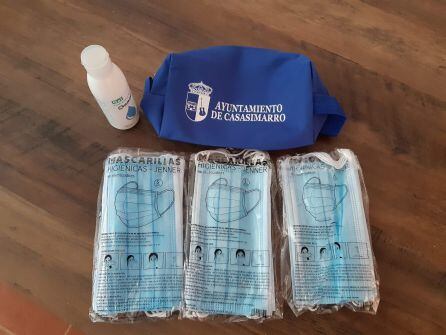 Kit entregado al alumnado del instituto