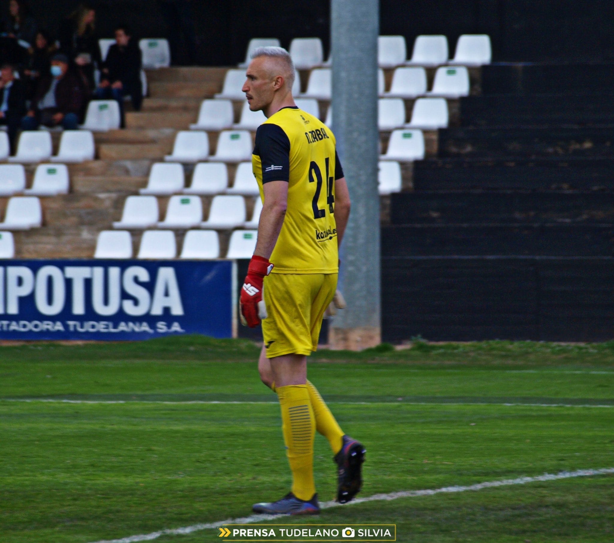 El portero del Tudelano Nacho Zabal protagonista en las victorias consecutivas dejando la puerta a cero