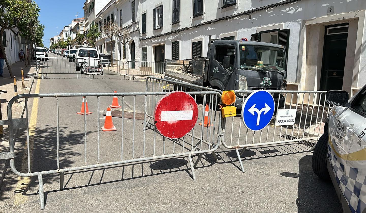 El carrer Ciutadella s'ha hagut de tancar