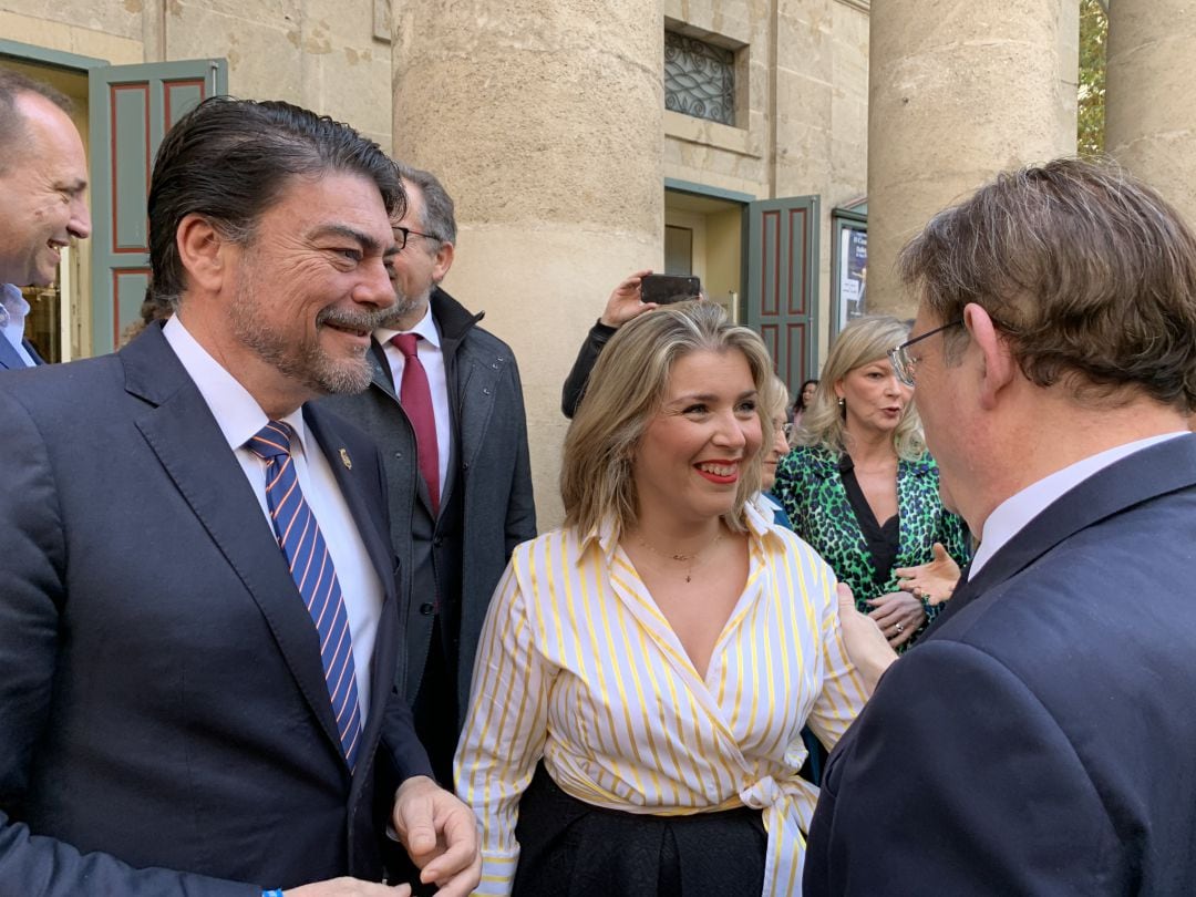 Barcala y Sánchez durante los actos del día de la Constitución