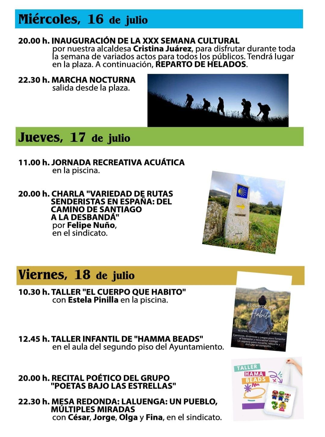 Programación XXX Semana Cultural (Laluenga).