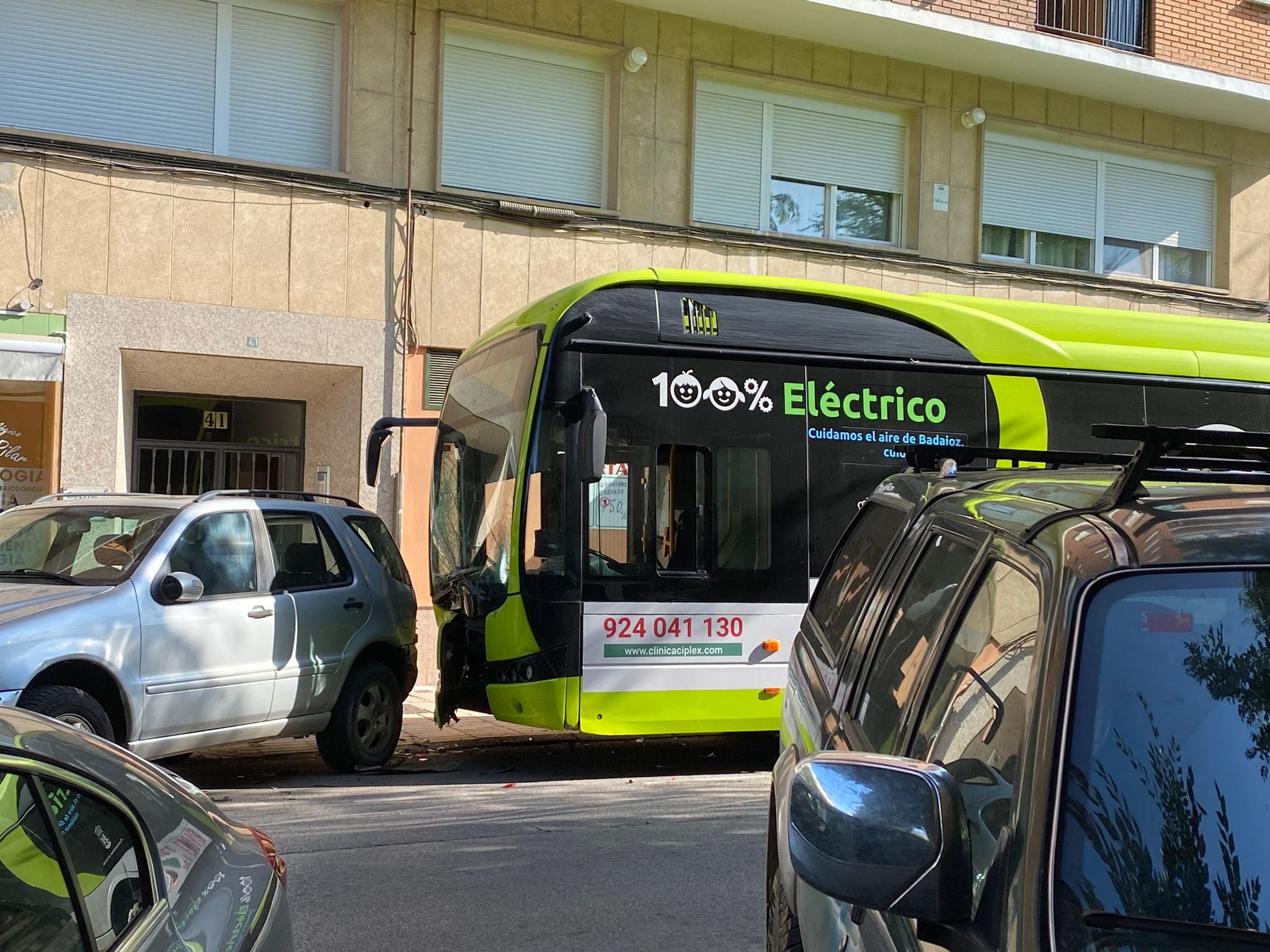 Una persona herida tras un accidente en el centro de Badajoz