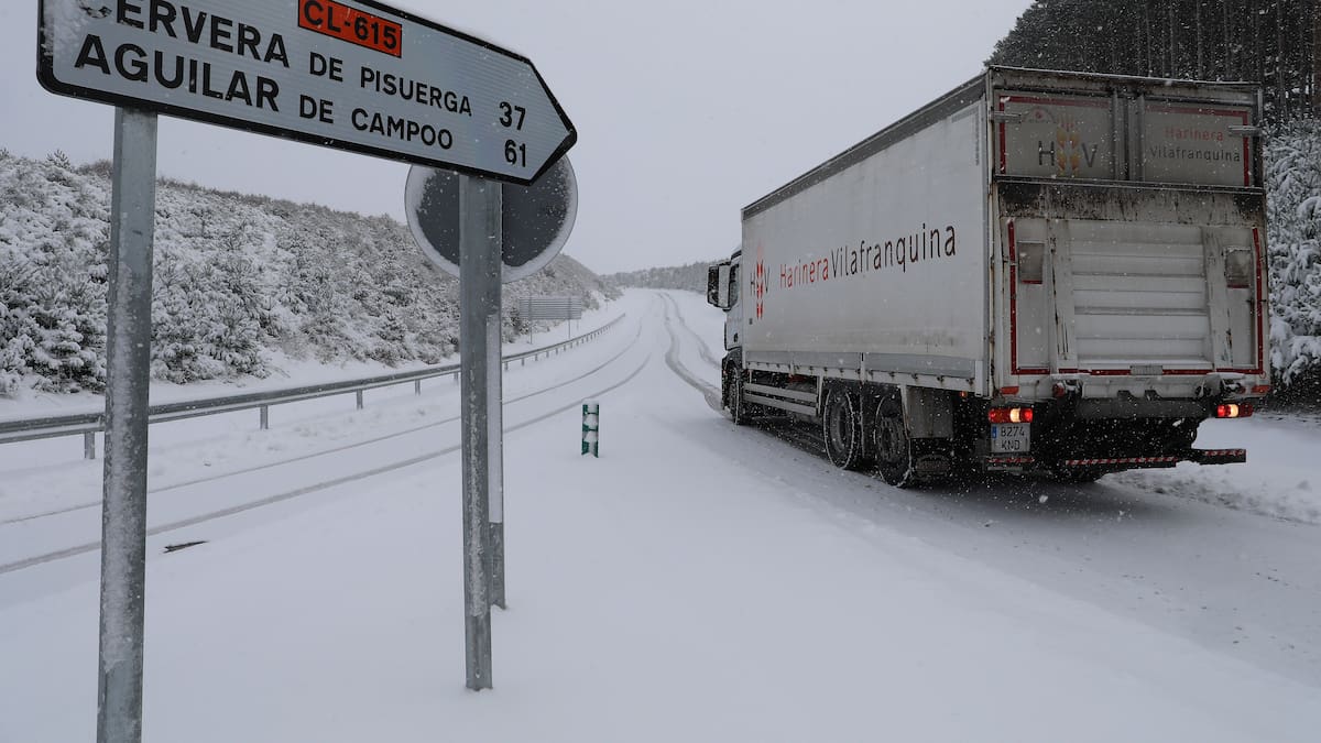 La Aemet avisa de nevadas copiosas este sábado en la Cordillera Cantábrica en Palencia