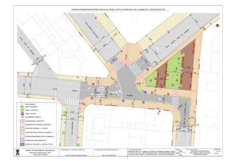 Plano del proyecto para placeta de Calle Miguel López de Legazpi