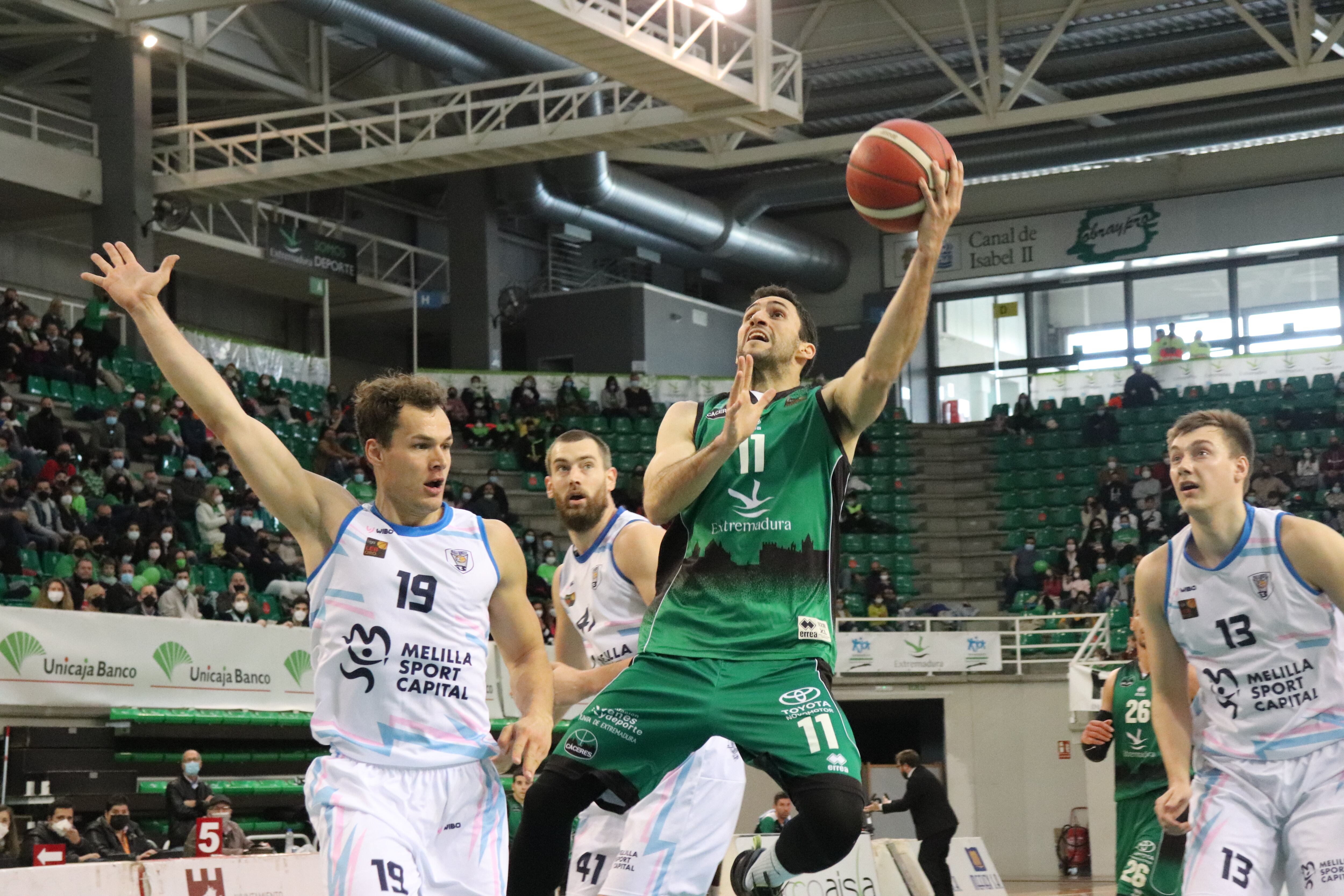 El jugador del Cáceres Patrimonio, Manuel Rodríguez, fue el mejor del partido con 18 puntos.