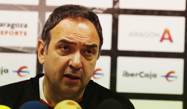 Andreu Casadevall en la previa del partido contra el Laboral Kutxa.