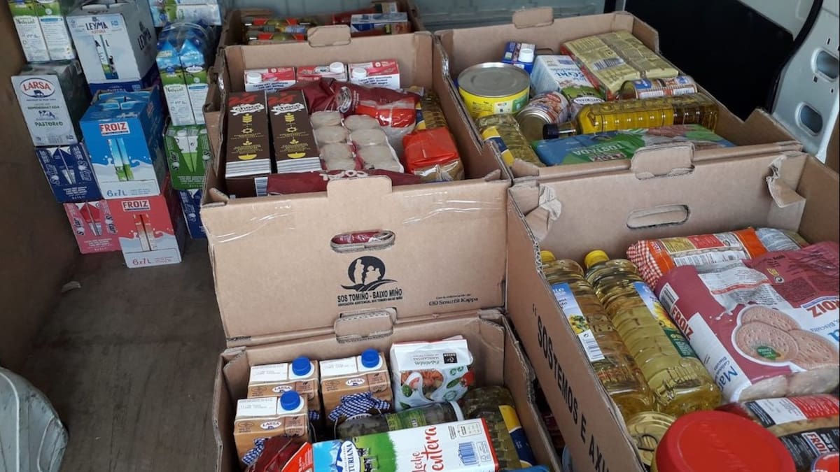 Entrevista a Pili Álvarez, tesorera de SOS Tomiño, sobre la campaña de recogida de alimentos en Tui