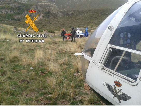 Otra imagen de una de las intercenciones de la Guardia Civil este fin de semana en la Montaña Palentina.