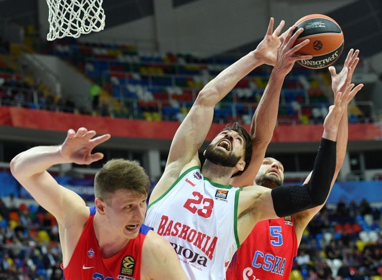 Baskonia, en un partido de Euroliga.