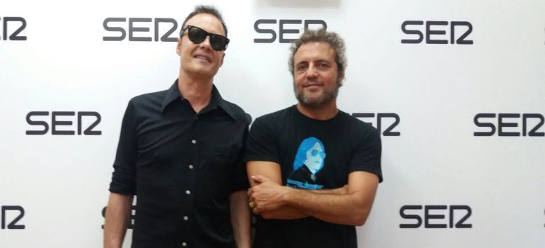 Ricardo Rupérez y Carlos Tarque en los estudios de Radio Murcia.