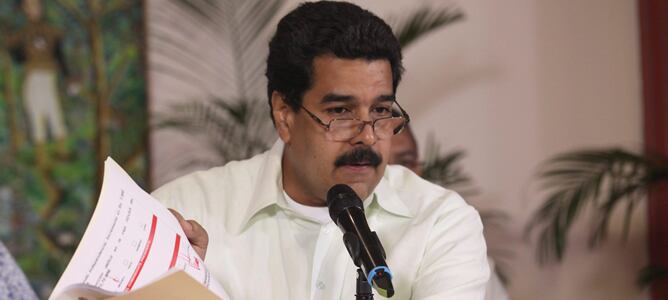 Nicolás Maduro en una rueda de prensa tras visitar en Cuba a Hugo Chávez