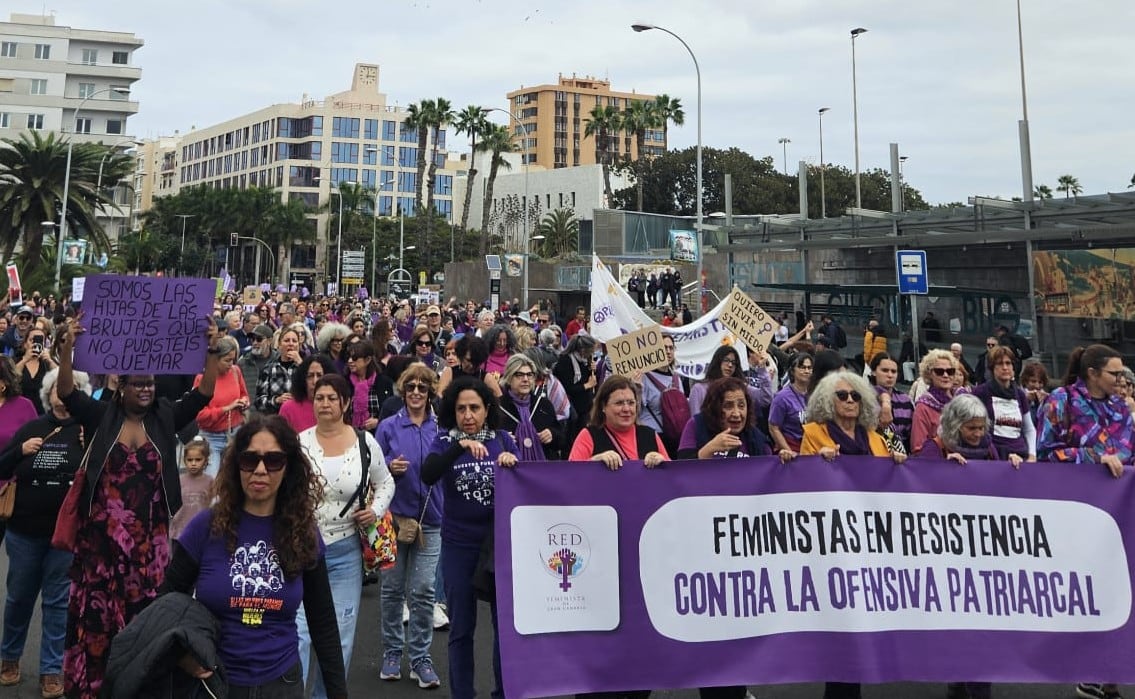 Manifestación del Día Internacional de la Mujer en Las Palmas de Gran Canaria