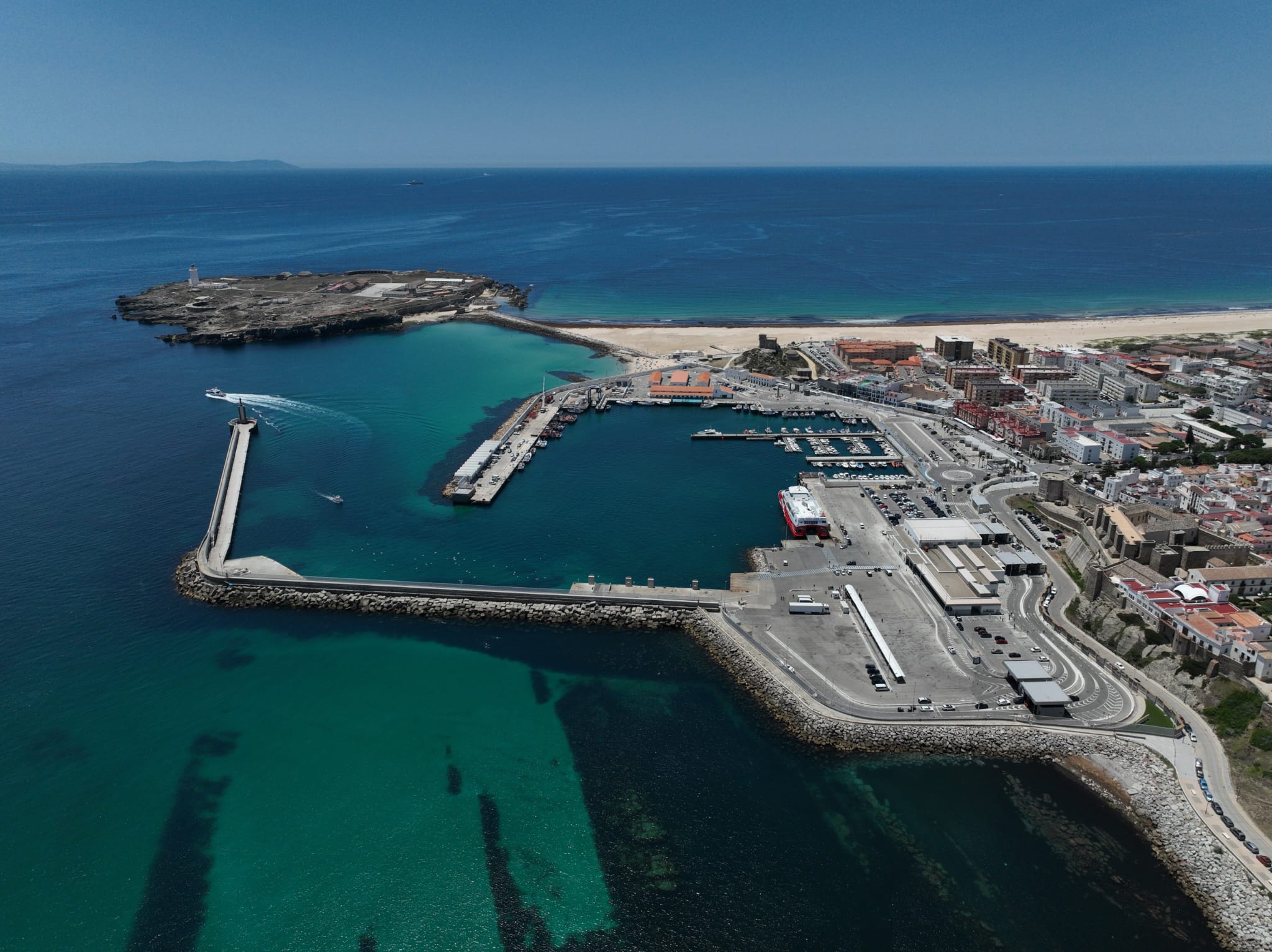 Imagen aérea del Puerto de Tarifa