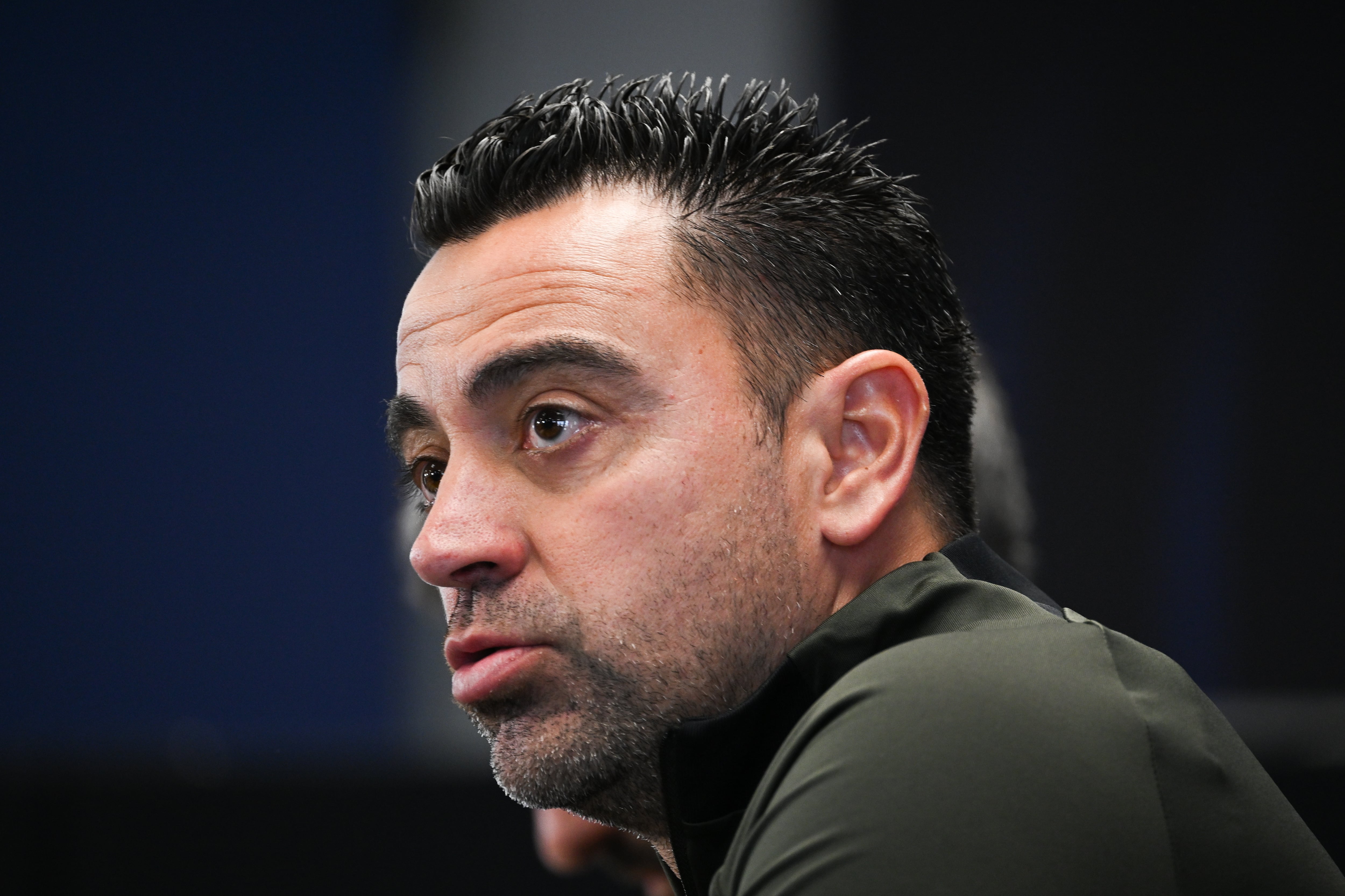 Xavi Hernández, en rueda de prensa