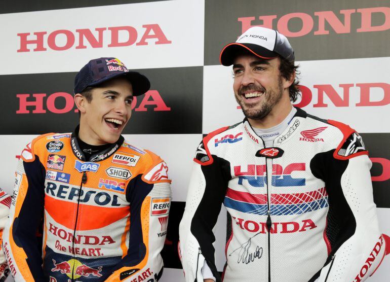 Márquez, junto a Fernando Alonso