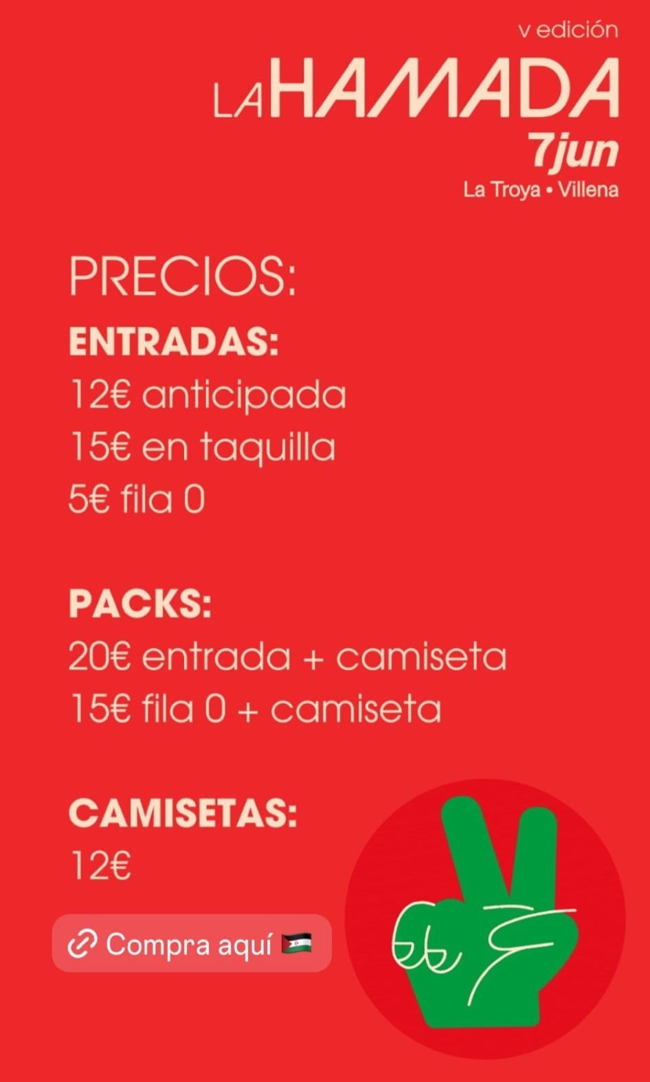 Precio de entradas
