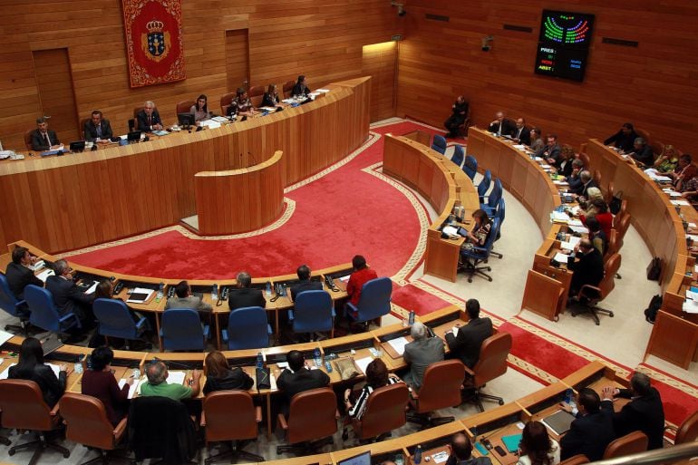 Los miembros de la cámara durante la votación