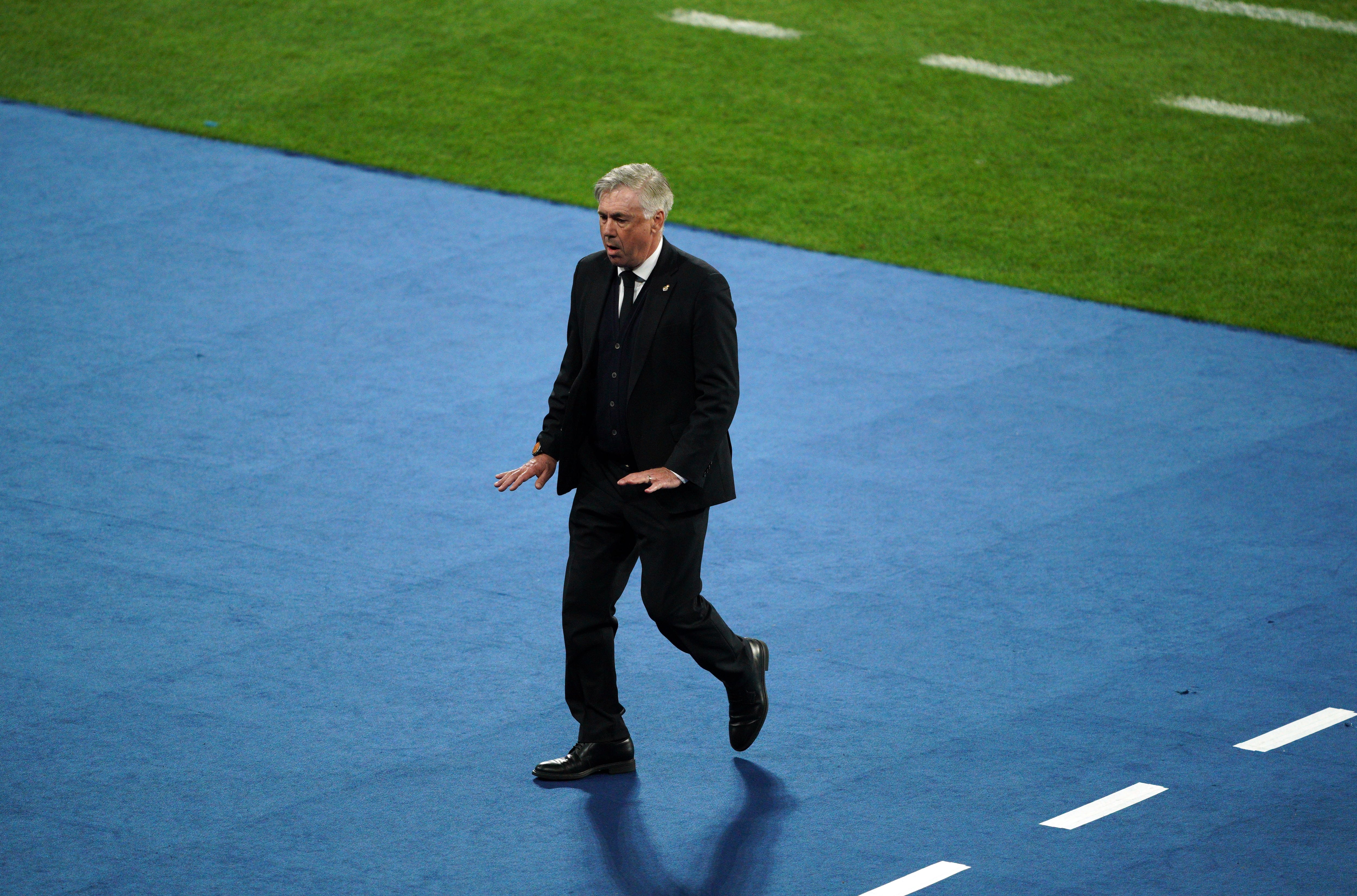 Carlo Ancelotti, durante la final de la Champions en París