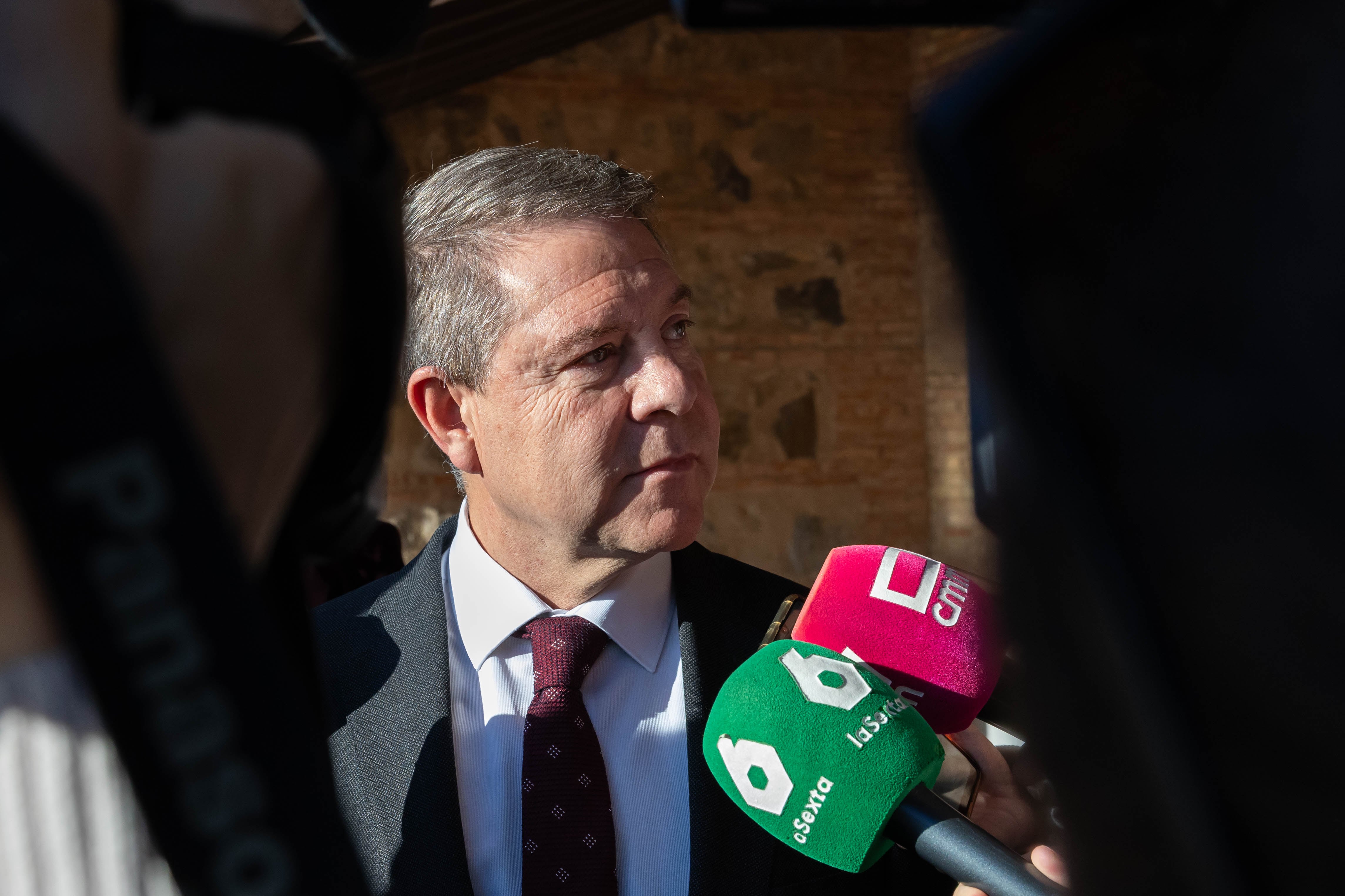 Emiliano Garcia-Page, presidente de Castilla-La Mancha, este lunes en Toledo