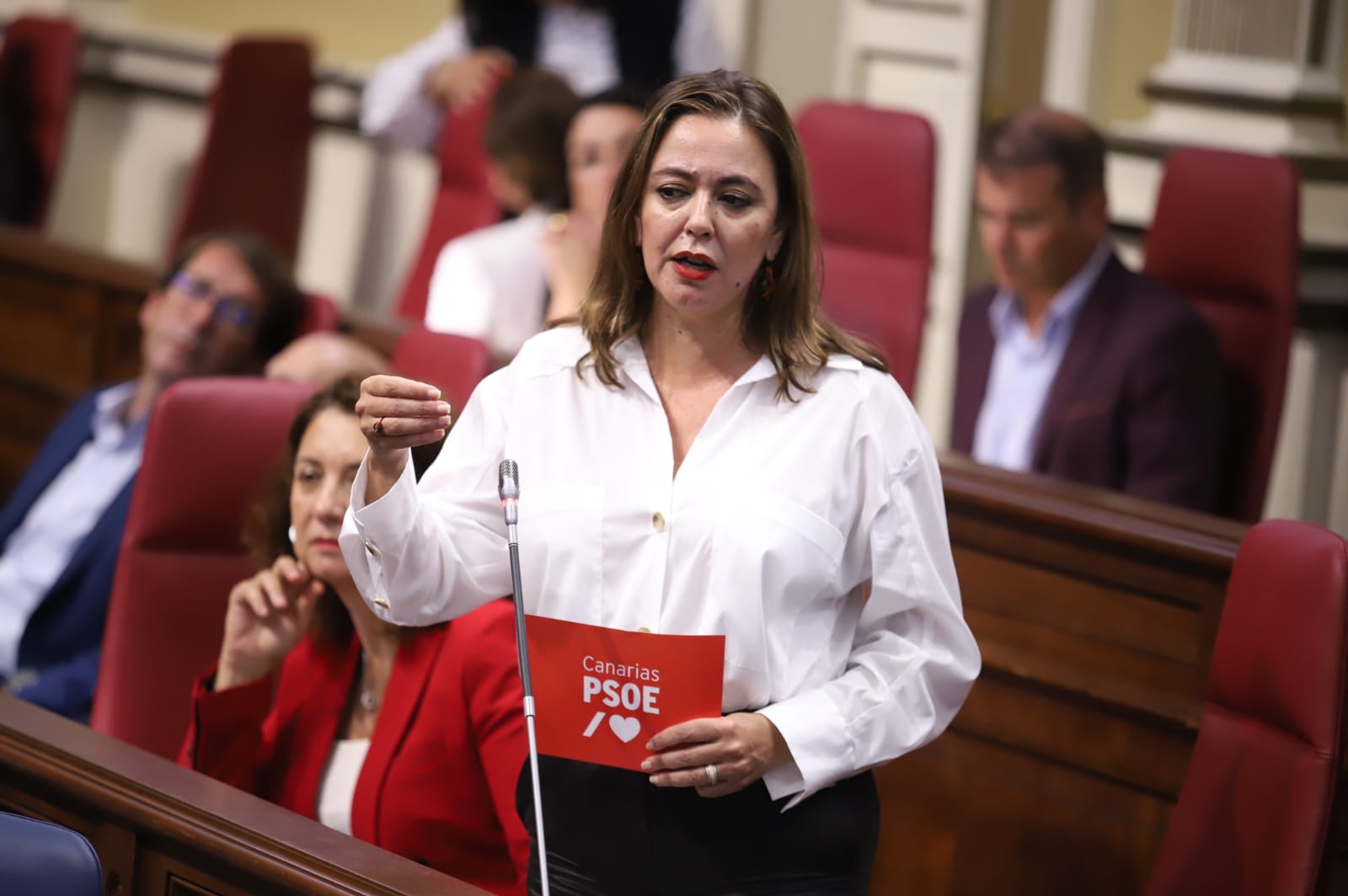 María Dolores Corujo, parlamentaria lanzaroteña del PSOE y presidenta del Cabildo Insular.