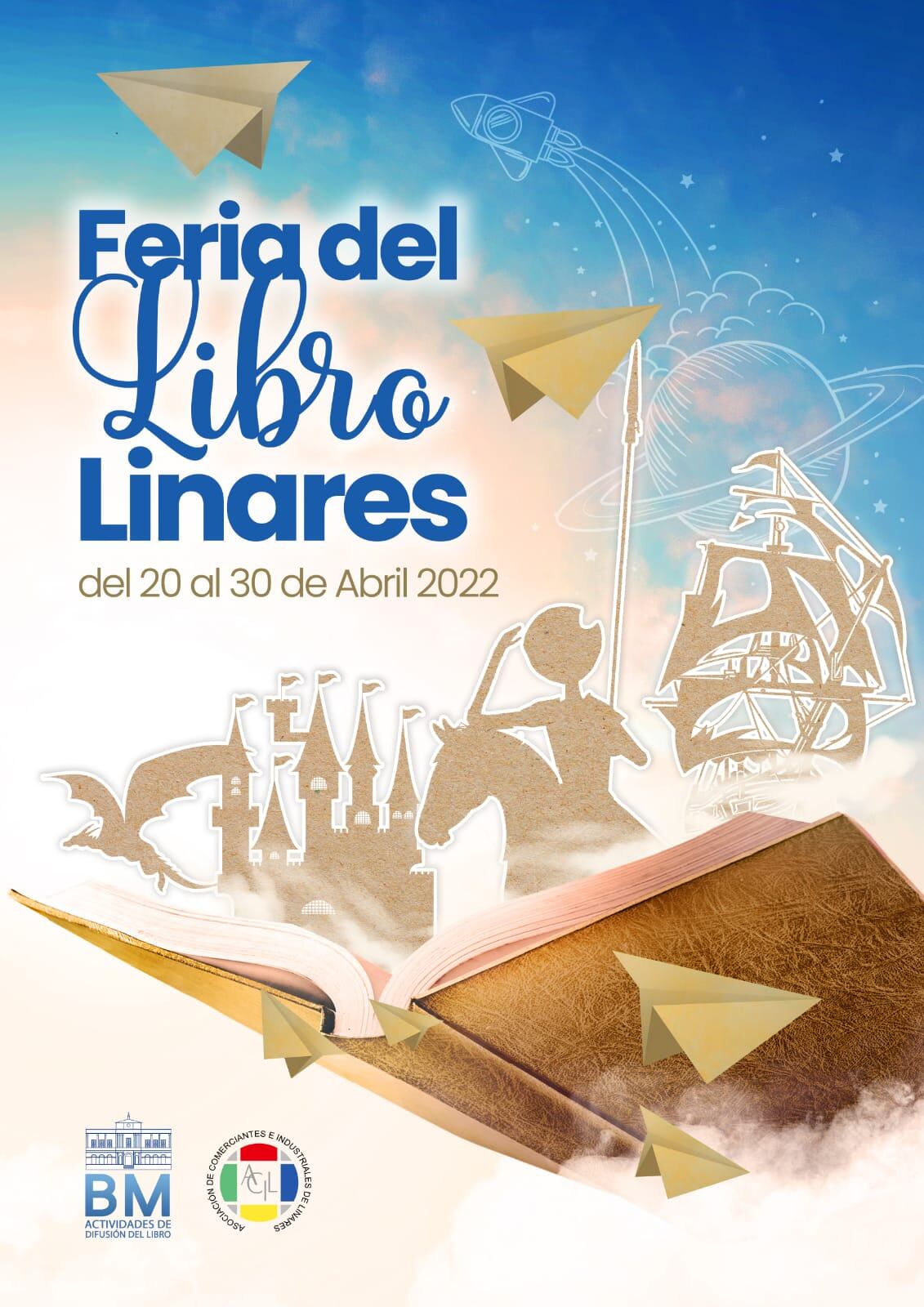 Cartel de la Feria del Libro 2022 en Linares.