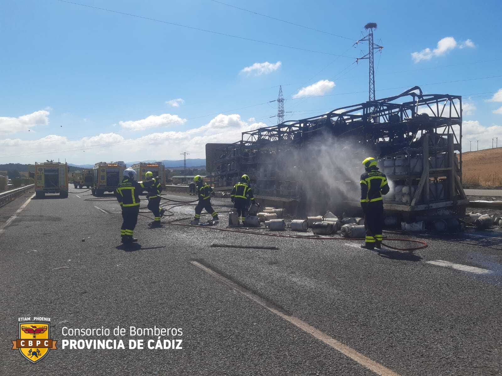 Estado en el que quedó el camión