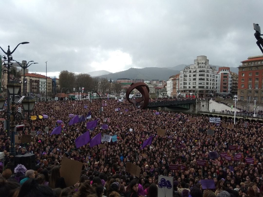 Manifestación del 8M en Bilbao en 2019 (Archivo)