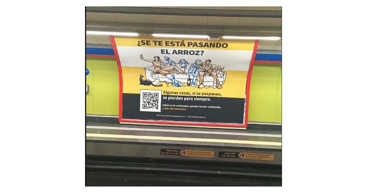 Campaña "¿Se te está pasando el arroz?", de la Asociación de Familias Numerosas de Madrid