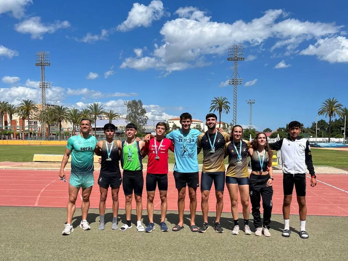 Los atletas del Trops-Cueva de Nerja Salvador García y María Borondo, campeones de Andalucía de pruebas combinadas
