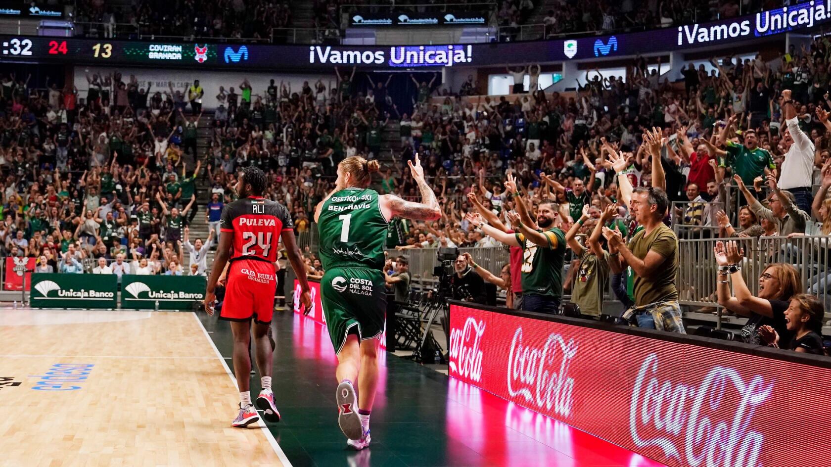 El Unicaja venció al Covirán Granada en el duelo andaluz en el Martín Carpena de Málaga