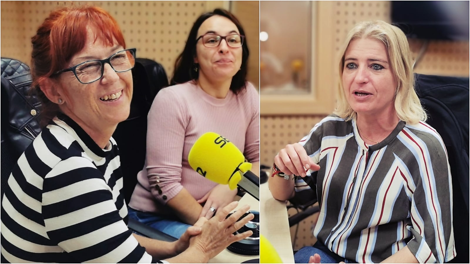 Pilar Cortés, Miriam Gil Albert y Ester García, en el estudio de Hoy por Hoy Alicante